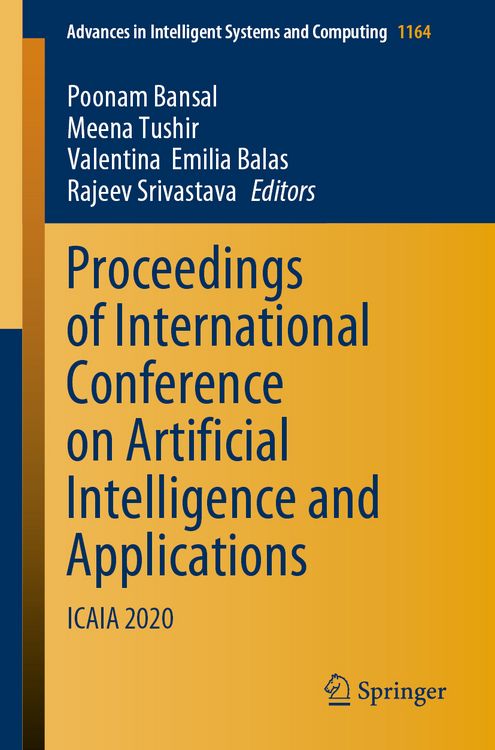 Produktbild: Proceedings of International Conference on Artificial Intelligence and Applications