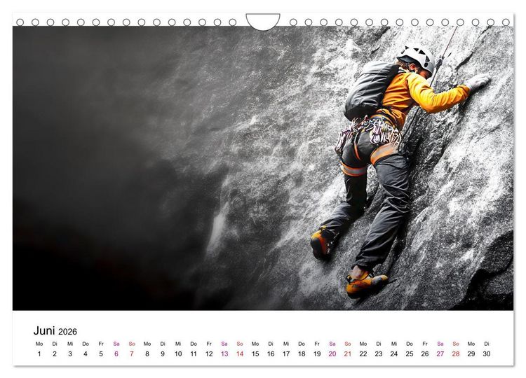 Produktbild: Klettern - die H&ouml;henangst &uuml;berwinden (Wandkalender 2026 DIN A4 quer), CALVENDO Monatskalender