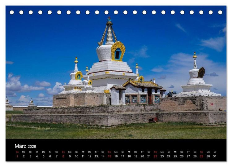 Produktbild: Mongolei - Zwischen Mittelalter und Moderne (Tischkalender 2026 DIN A5 quer), CALVENDO Monatskalender