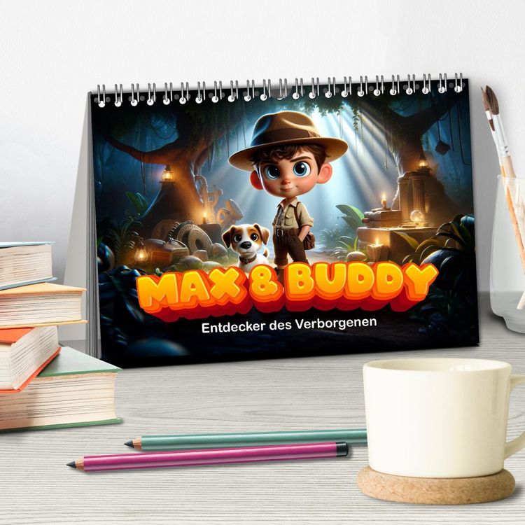 Produktbild: Max und Buddy: Entdecker des Verborgenen (Tischkalender 2026 DIN A5 quer), CALVENDO Monatskalender