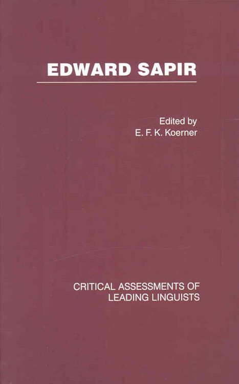 Produktbild: Edward Sapir: Critical Assessments of Leading Linguists