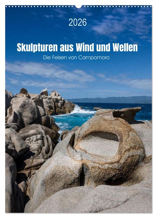Produktbild: Skulpturen aus Wind und Wellen (Wandkalender 2026 DIN A2 hoch), CALVENDO Monatskalender