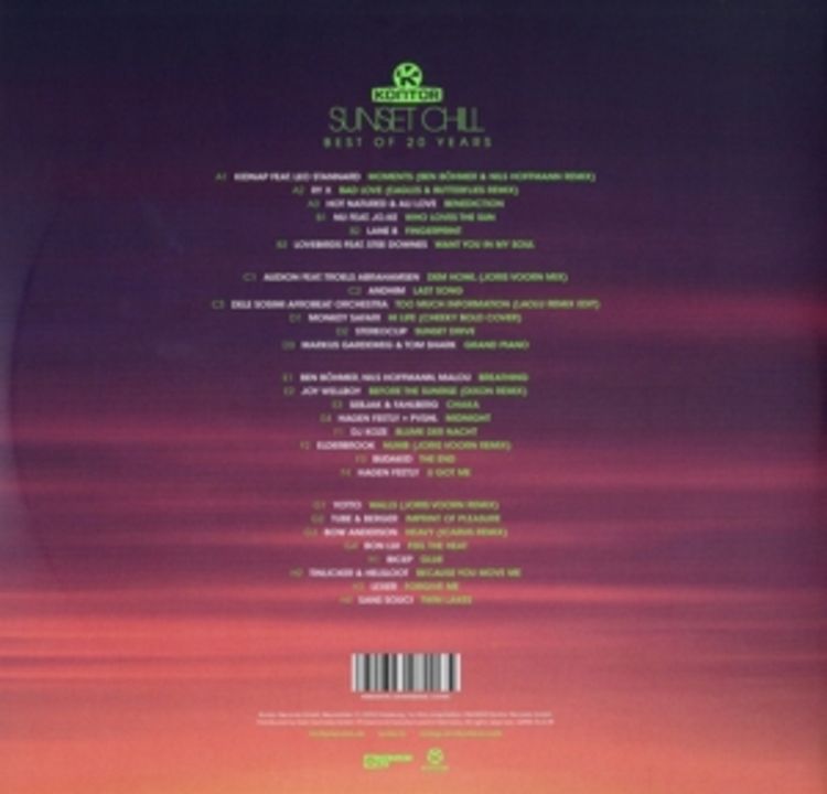 Produktbild: Kontor Sunset Chill-Best Of 20 Years (4LP)