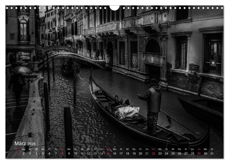 Produktbild: Venedig - Licht und Schatten (Wandkalender 2026 DIN A3 quer), CALVENDO Monatskalender