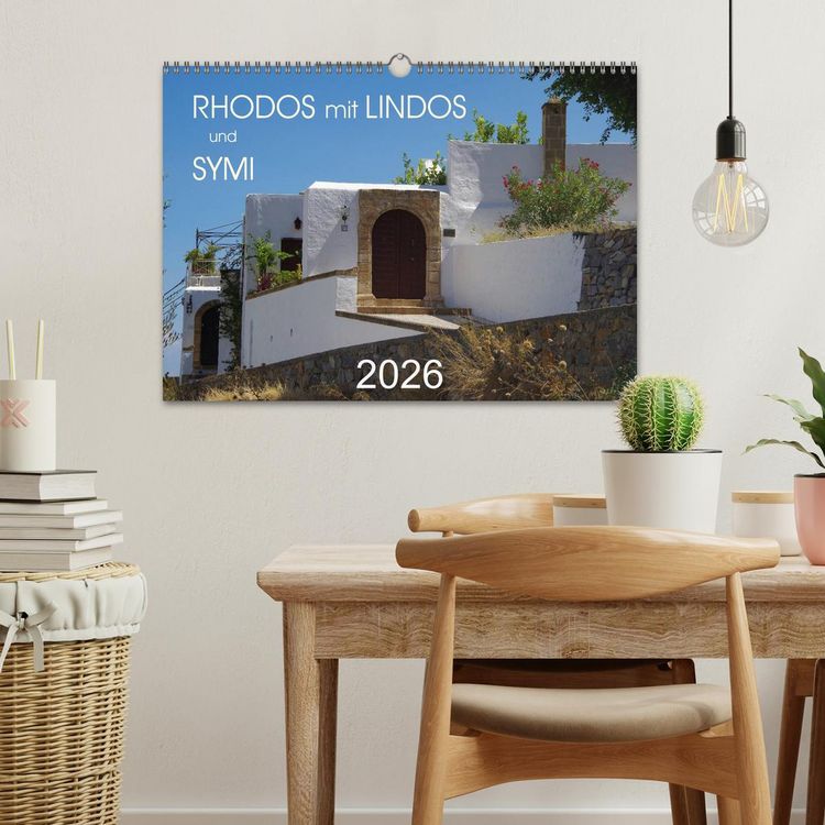 Produktbild: Rhodos mit Lindos und Symi (Wandkalender 2026 DIN A3 quer), CALVENDO Monatskalender