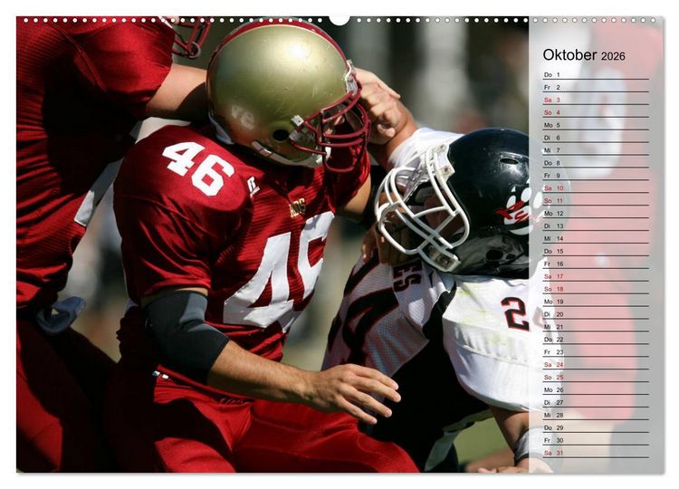 Produktbild: American Football - Touchdown (Wandkalender 2026 DIN A2 quer), CALVENDO Monatskalender