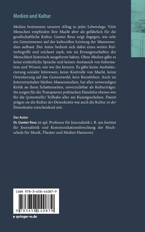 Produktbild: Medien und Kultur