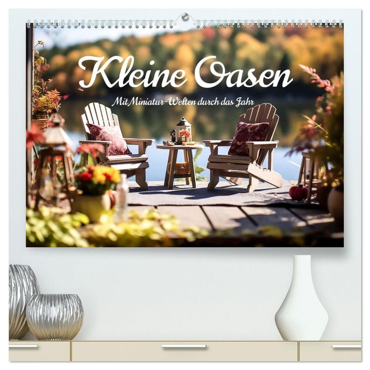 Produktbild: Kleine Oasen (hochwertiger Premium Wandkalender 2026 DIN A2 quer), Kunstdruck in Hochglanz