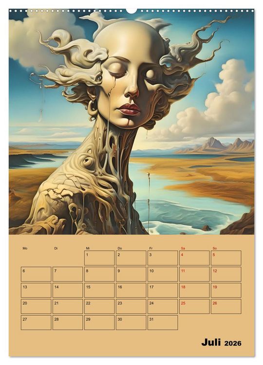 Produktbild: Surreale Fantasiewelten (hochwertiger Premium Wandkalender 2026 DIN A2 hoch), Kunstdruck in Hochglanz