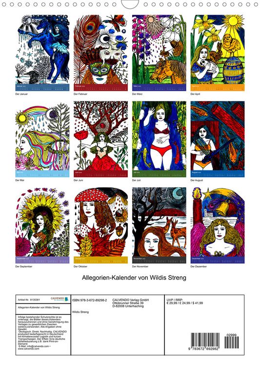 Produktbild: Allegorien-Kalender (Wandkalender 2022 DIN A3 hoch)
