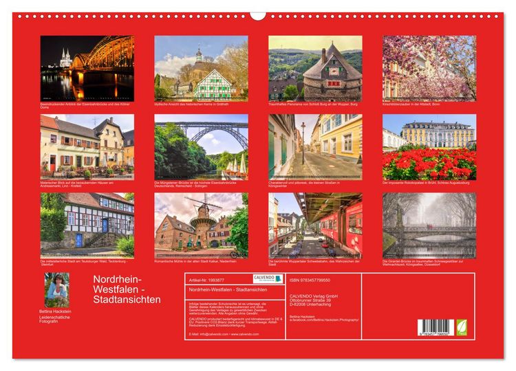 Produktbild: Nordrhein-Westfalen - Stadtansichten (Wandkalender 2026 DIN A2 quer), CALVENDO Monatskalender