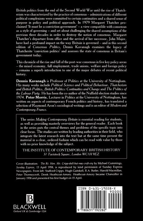 Produktbild: Consensus Politics from Attlee to Major