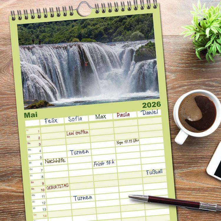 Produktbild: Familienplaner 2026 - Faszination Bosnien-Herzegowina mit 5 Spalten (Wandkalender, 21 x 45 cm) CALVENDO