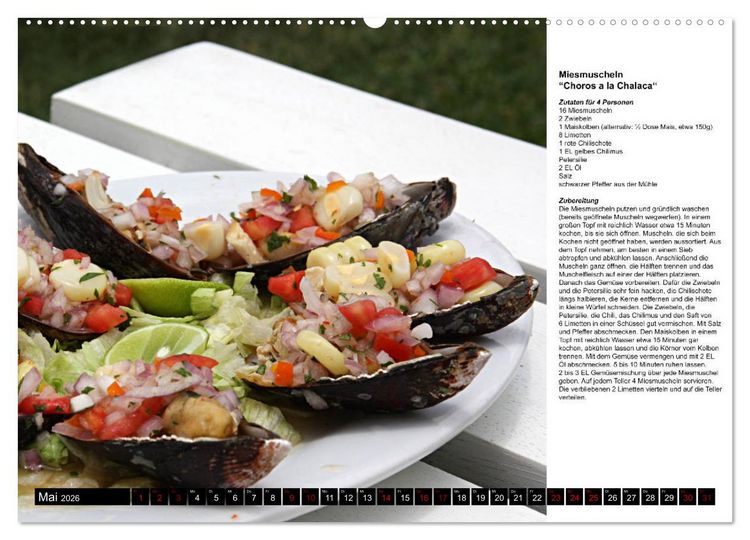 Produktbild: PERU - Kulinarisch (Wandkalender 2026 DIN A2 quer), CALVENDO Monatskalender