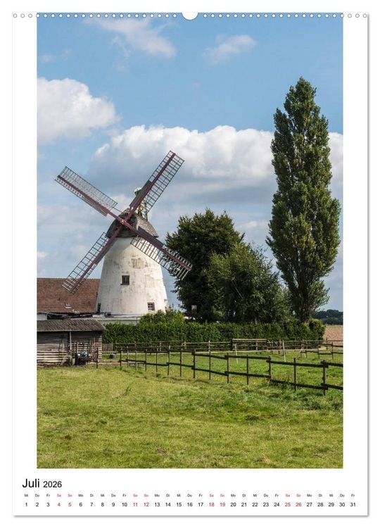 Produktbild: Historische Windm&uuml;hlen in Minden-L&uuml;bbecke (hochwertiger Premium Wandkalender 2026 DIN A2 hoch), Kunstdruck in Hochglanz