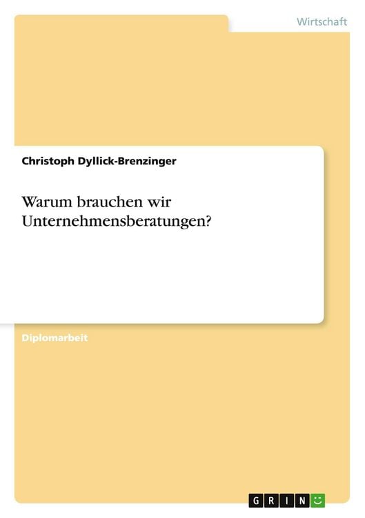 Produktbild: Warum brauchen wir Unternehmensberatungen?