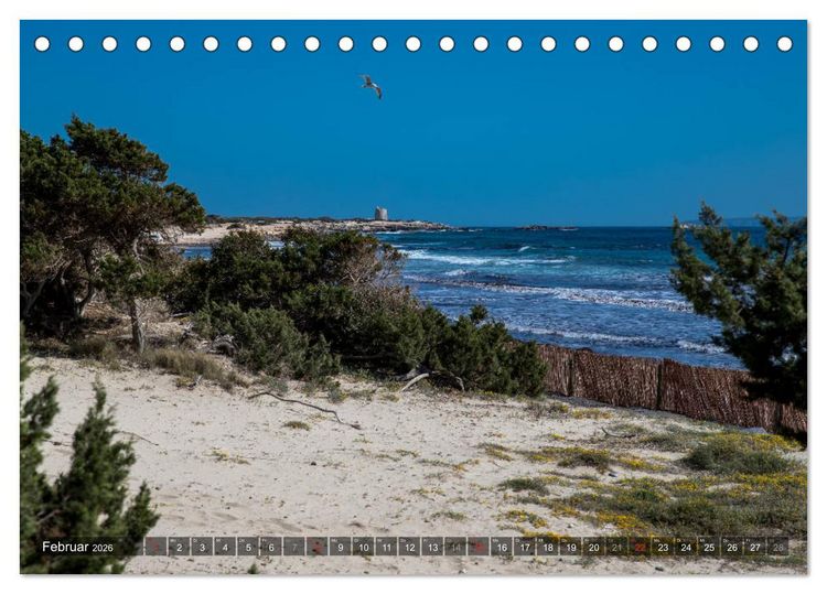 Produktbild: Ibiza K&uuml;ste, Buchten und Str&auml;nde (Tischkalender 2026 DIN A5 quer), CALVENDO Monatskalender