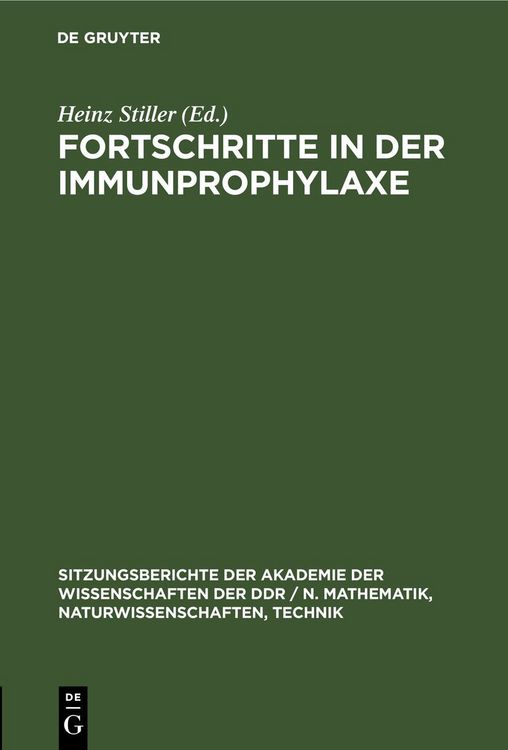 Produktbild: Fortschritte in der Immunprophylaxe
