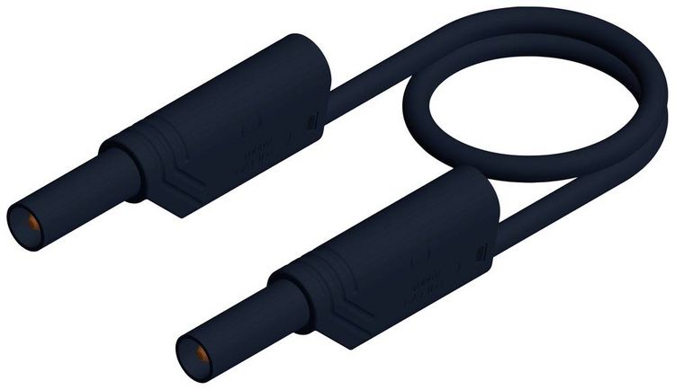 Produktbild: Hirschmann Test & Measurement MLS WS 50/1 sw Sicherheits-Messleitung Lamellenstecker 4 mm Lamellenstecker 4 mm 0.50 m Schwarz 1 St.