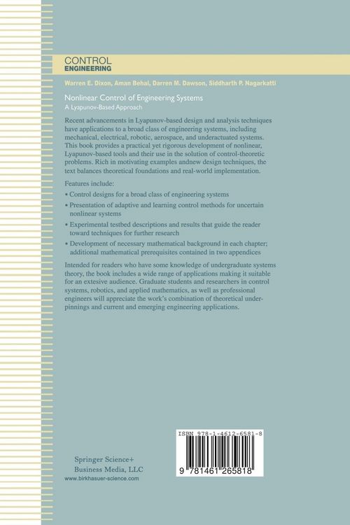Produktbild: Nonlinear Control of Engineering Systems