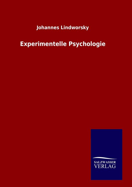 Produktbild: Experimentelle Psychologie