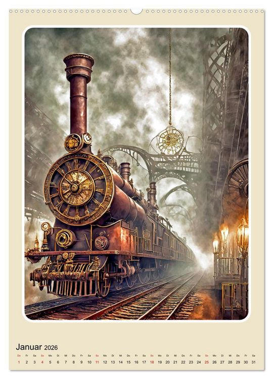 Produktbild: Steampunk Mobilit&auml;t (hochwertiger Premium Wandkalender 2026 DIN A2 hoch), Kunstdruck in Hochglanz
