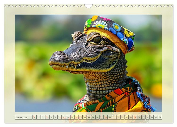 Produktbild: Reptilien-Fashion. Im Rampenlicht der Wildnis (Wandkalender 2026 DIN A3 quer), CALVENDO Monatskalender