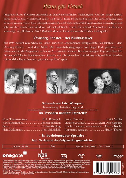 Produktbild: Ohnsorg-Theater Klassiker: Petrus gibt Urlaub