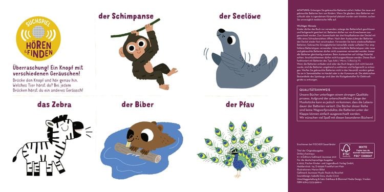 Produktbild: H&ouml;rst du die Zootiere? (Soundbuch)