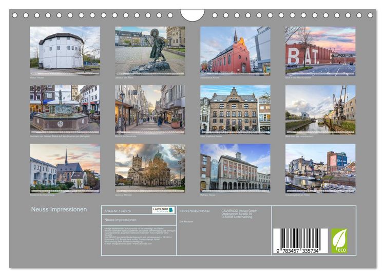 Produktbild: Neuss Impressionen (Wandkalender 2026 DIN A4 quer), CALVENDO Monatskalender