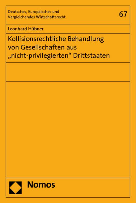 Produktbild: Kollisionsrechtliche Behandlung von Gesellschaften aus "nicht-privilegierten" Drittstaaten