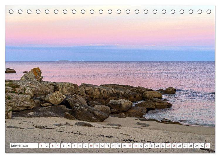 Produktbild: &Agrave; la d&eacute;couverte de la Bretagne - En Finist&egrave;re Sud (Calendrier de bureau 2026 DIN A5 vertical), CALVENDO calendrier mensuel