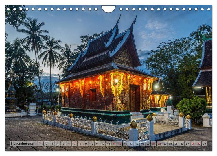 Produktbild: Laos - An den Ufern des Mekong (Wandkalender 2026 DIN A4 quer), CALVENDO Monatskalender