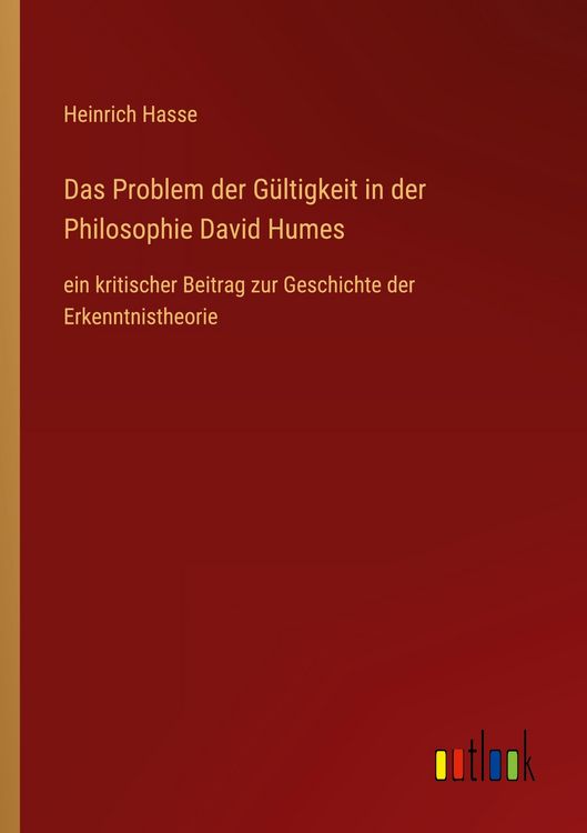 Produktbild: Das Problem der G&uuml;ltigkeit in der Philosophie David Humes