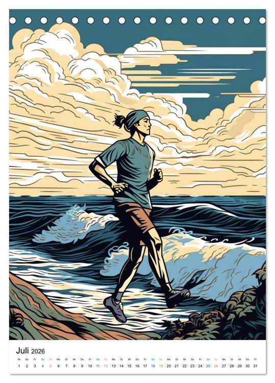 Produktbild: Laufkunst. (Tischkalender 2026 DIN A5 hoch), CALVENDO Monatskalender