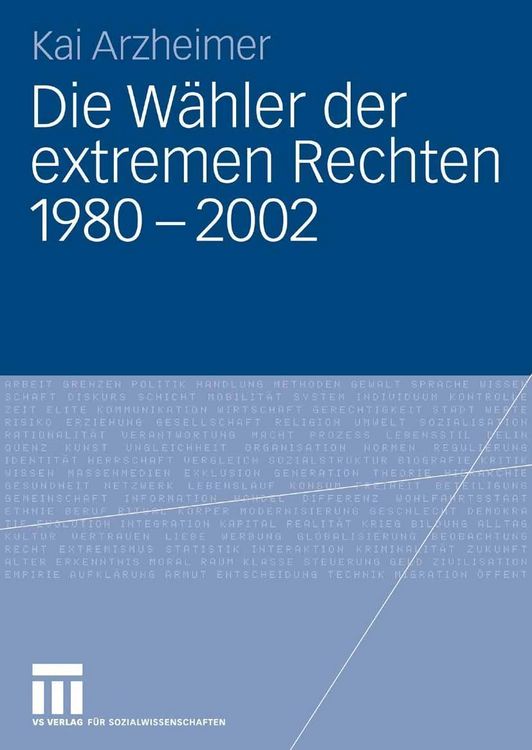 Produktbild: Die W&auml;hler der extremen Rechten 1980 - 2002