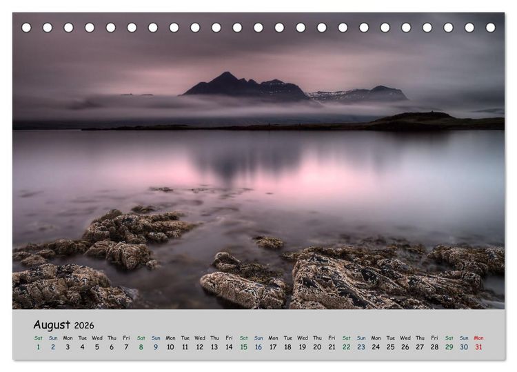 Produktbild: Natural scenery of Iceland (Desk Calendar 2026 DIN A5 landscape), CALVENDO 12 Month DeskCalendar
