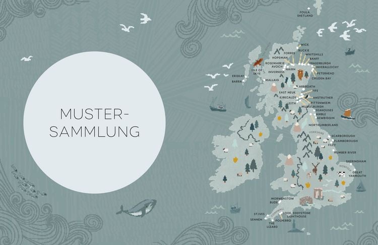 Produktbild: Ganseys. 150 Strickmuster und 10 Modelle inspiriert vom traditionellen Fischerpullover