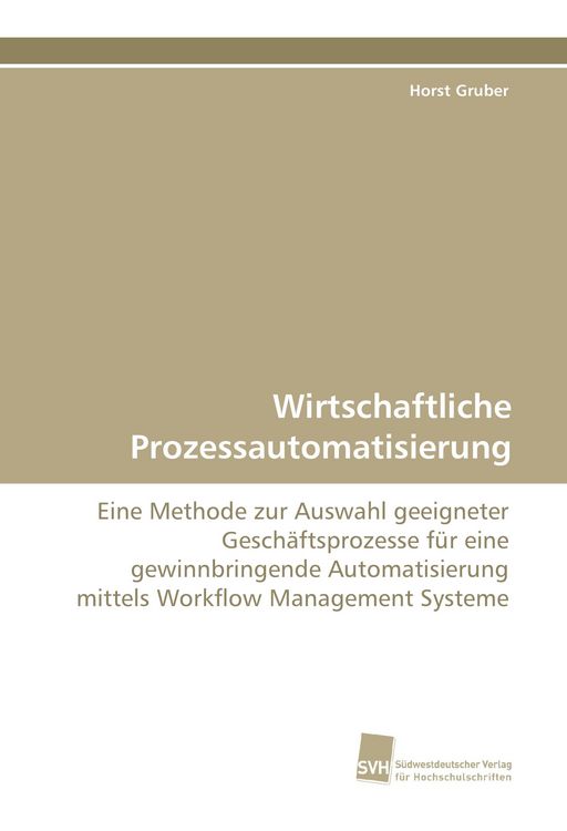 Produktbild: Wirtschaftliche Prozessautomatisierung