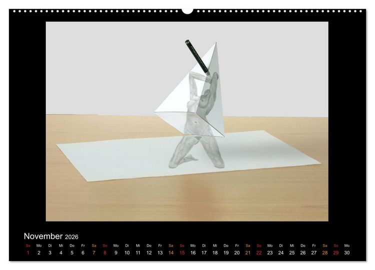 Produktbild: optische T&auml;uschungen 2026 (Wandkalender 2026 DIN A2 quer), CALVENDO Monatskalender