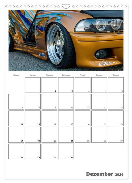 Produktbild: Tuning Power Planer (Wandkalender 2026 DIN A3 hoch), CALVENDO Monatskalender