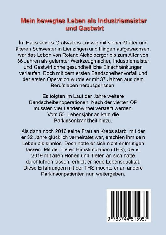 Produktbild: Mein bewegtes Leben als Industriemeister und Gastwirt
