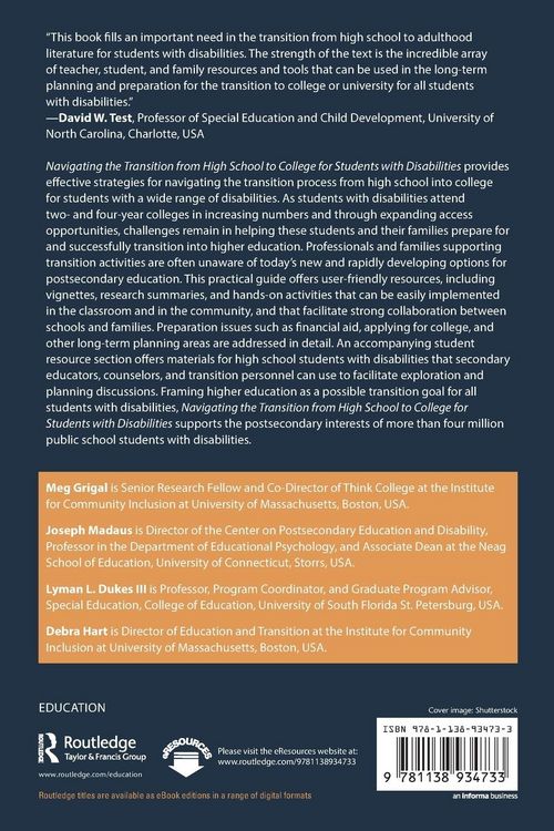 Produktbild: Navigating the Transition from High School to College for Students with Disabilities