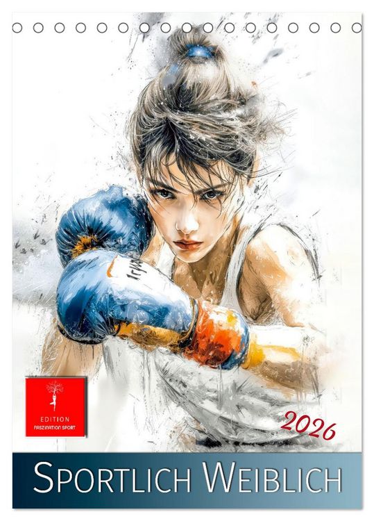 Produktbild: Sportlich Weiblich (Tischkalender 2026 DIN A5 hoch), CALVENDO Monatskalender
