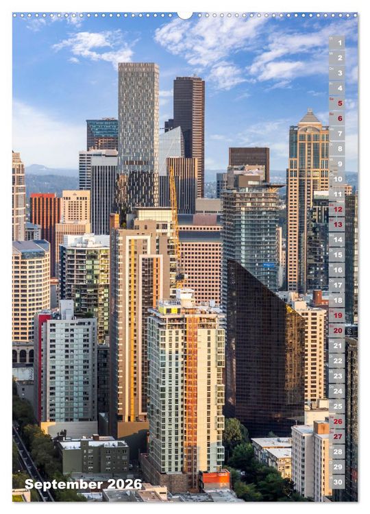 Produktbild: SEATTLE Imposante Stadt- und Naturimpressionen (hochwertiger Premium Wandkalender 2026 DIN A2 hoch), Kunstdruck in Hochglanz