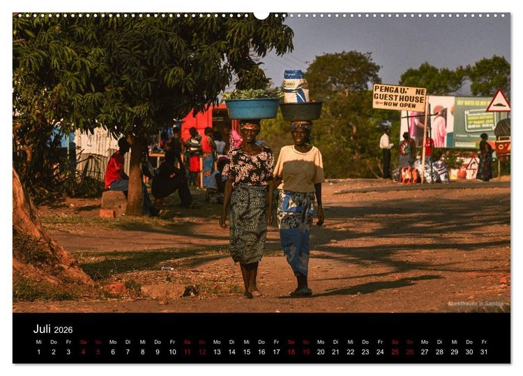 Produktbild: SAMBIA IM HERZEN AFRIKAS (Wandkalender 2026 DIN A2 quer), CALVENDO Monatskalender