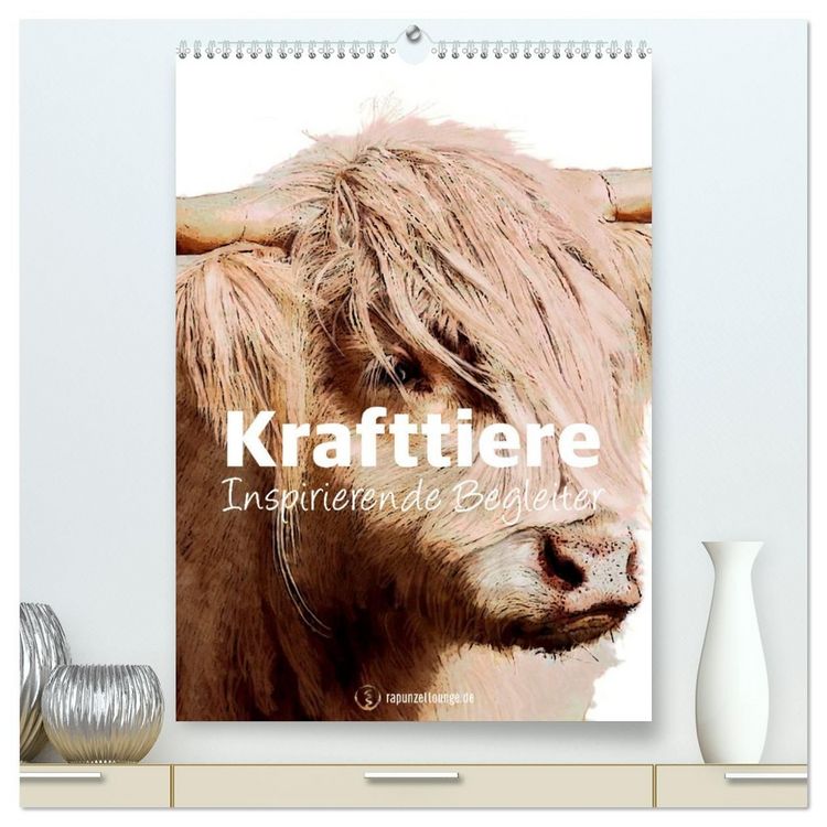 Produktbild: Krafttiere - Inspirierende Begleiter voller Magie und Seele (hochwertiger Premium Wandkalender 2027 DIN A2 hoch), Kunstdruck in Hochglanz