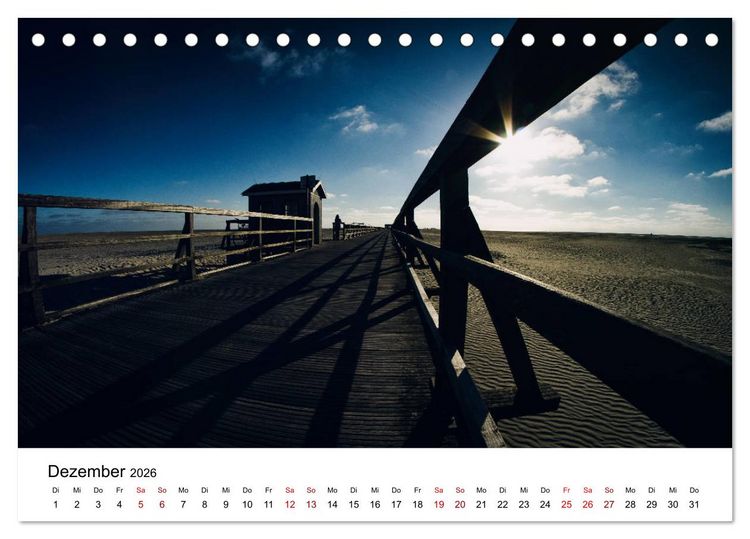 Produktbild: Sankt Peter-Ording. Licht, Schatten und Natur (Tischkalender 2026 DIN A5 quer), CALVENDO Monatskalender
