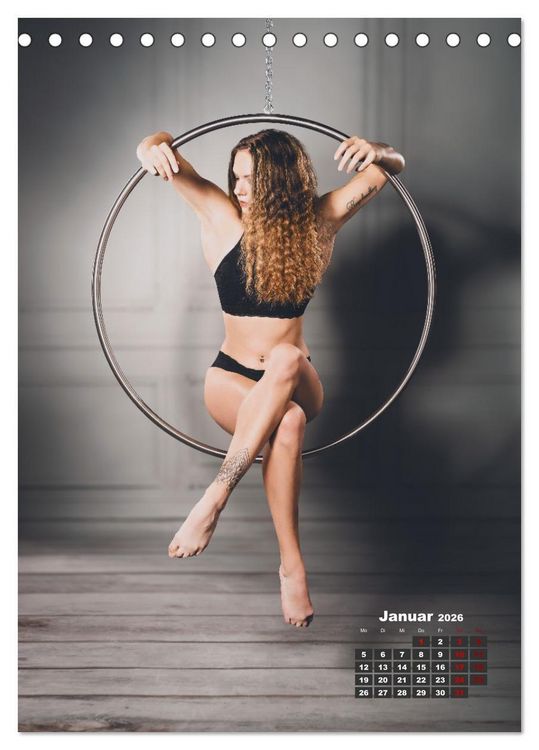 Produktbild: Aerial Hoop Magic (Tischkalender 2026 DIN A5 hoch), CALVENDO Monatskalender