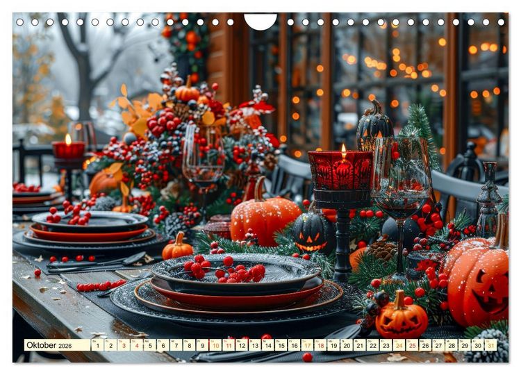 Produktbild: Gedeckter Tisch f&uuml;r Gourmets (Wandkalender 2026 DIN A4 quer), CALVENDO Monatskalender